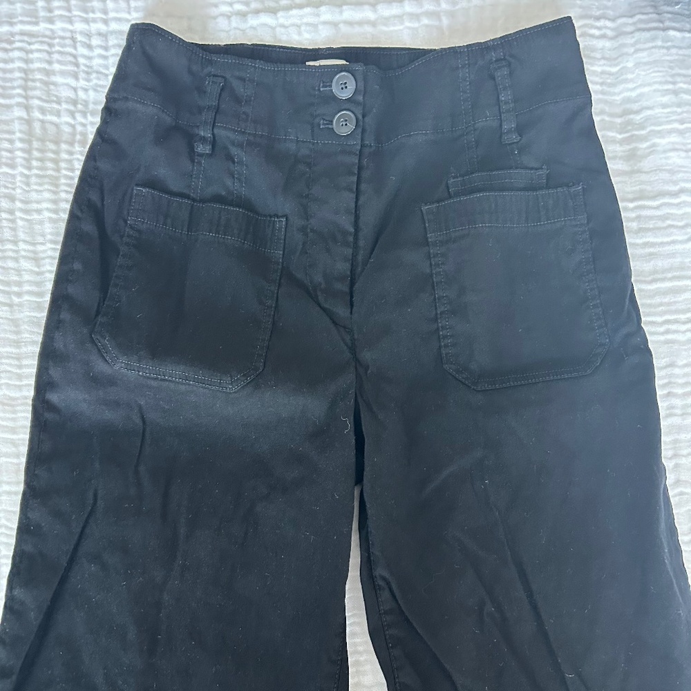 Maeve The Junie Jean with Linen Wide Leg Flare